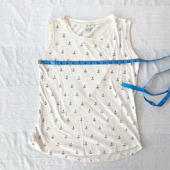 Kenar Linen Blend Anchor Print Tank Top - Picture 2 of 9